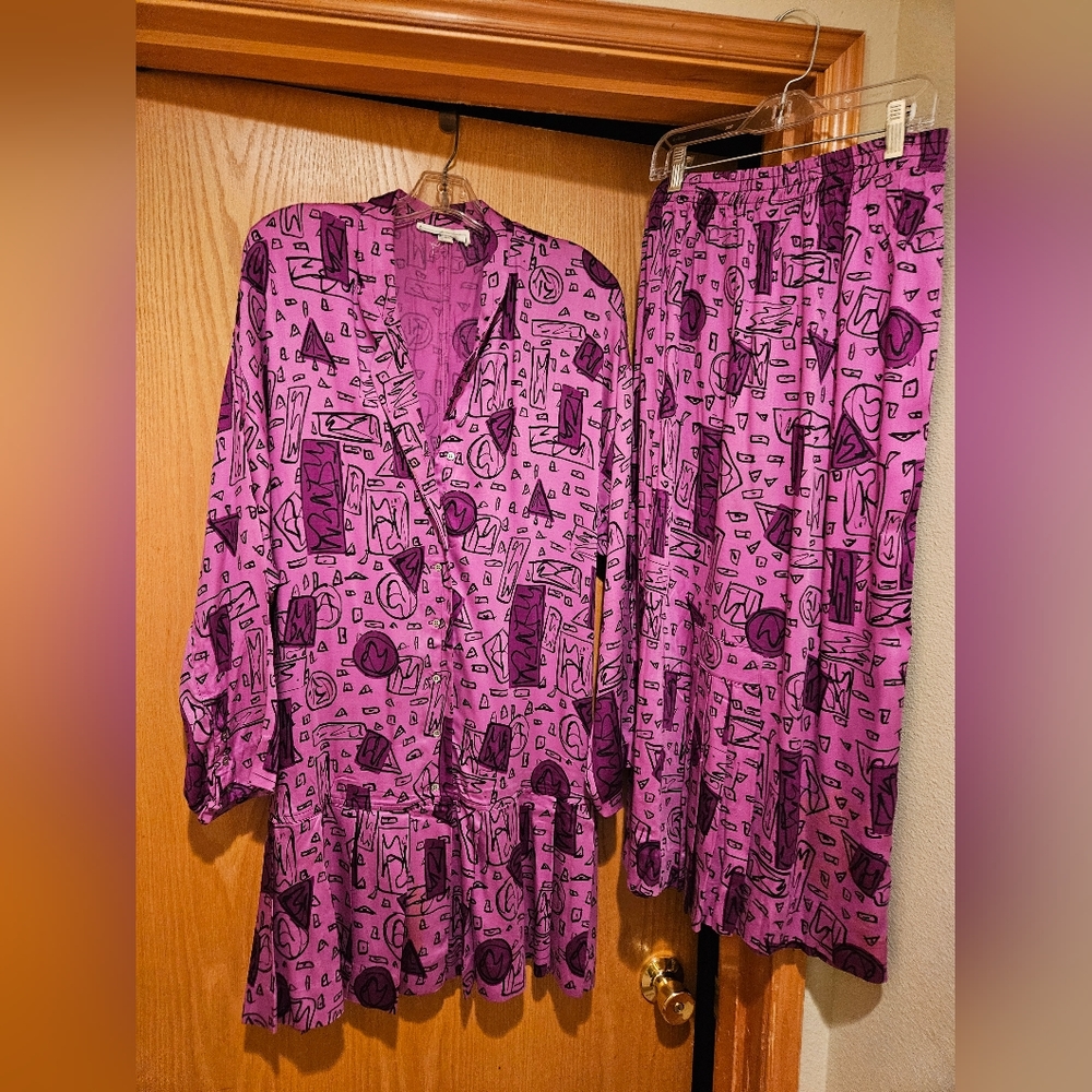 Vintage 1980's Norma Kamali 2pc dress